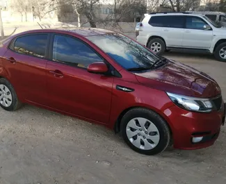 Front view of a rental Kia Rio in Aktau, Kazakhstan ✓ Car #6270. ✓ Automatic TM ✓ 0 reviews.