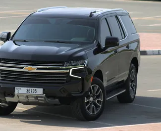 Petrol 5.7L engine of Chevrolet Tahoe 2022 for rental in Dubai.