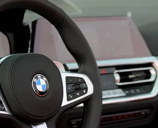 BMW 420i Cabrio rental. Comfort, Premium, Cabrio Car for Renting in the UAE ✓ Deposit of 1500 AED ✓ TPL, CDW insurance options.