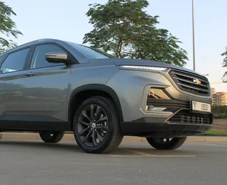 Chevrolet Captiva 2023 car hire in the UAE, featuring ✓ Petrol fuel and 225 horsepower ➤ Starting from 250 AED per day.