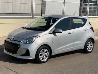 Front view of a rental Hyundai i10 on Rhodes, Greece ✓ Car #5841. ✓ Manual TM ✓ 0 reviews.