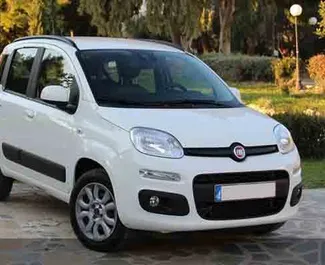 Front view of a rental Fiat Panda on Rhodes, Greece ✓ Car #5816. ✓ Manual TM ✓ 0 reviews.