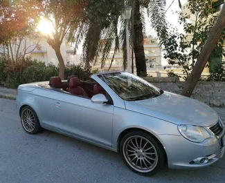 Front view of a rental Volkswagen Eos on Rhodes, Greece ✓ Car #5818. ✓ Manual TM ✓ 1 reviews.