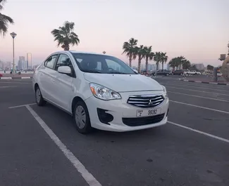 在 阿联酋 租赁 Mitsubishi Attrage 2021 汽车，特点包括 ✓ 使用 Petrol 燃料和  马力 ➤ 起价 102 AED 每天。