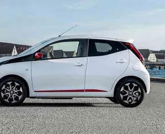 Toyota Aygo 2019 car hire in Greece, featuring ✓ Petrol fuel and 72 horsepower ➤ Starting from 19 EUR per day.