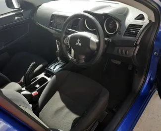 Aluguel de Mitsubishi Lancer X. Carro Económico, Conforto para Alugar em Chipre ✓ Depósito de 350 EUR ✓ Opções de seguro: TPL, CDW, Jovem.