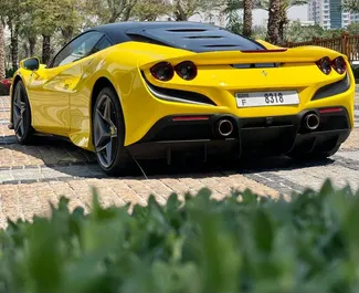 Petrol 4.0L engine of Ferrari F8 2022 for rental in Dubai.
