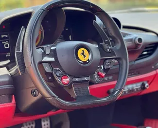 Ferrari F8 rental. Premium, Luxury Car for Renting in the UAE ✓ Deposit of 1500 AED ✓ TPL, CDW insurance options.