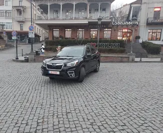 Petrol 2.5L engine of Subaru Forester Limited 2021 for rental in Tbilisi.