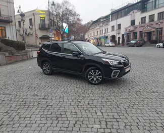 Subaru Forester Limited 2021 available for rent in Tbilisi, with unlimited mileage limit.