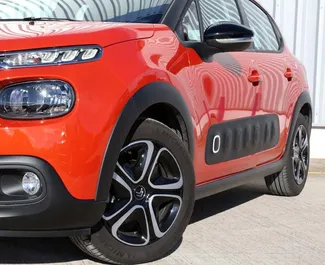 Front view of a rental Citroen C3 in Crete, Greece ✓ Car #6443. ✓ Automatic TM ✓ 0 reviews.