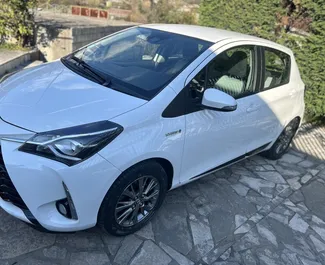 Front view of a rental Toyota Yaris in Budva, Montenegro ✓ Car #6296. ✓ Automatic TM ✓ 2 reviews.