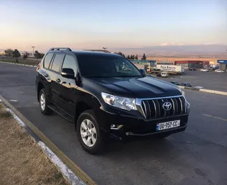 Front view of a rental Toyota Land Cruiser Prado in Tbilisi, Georgia ✓ Car #6476. ✓ Automatic TM ✓ 0 reviews.