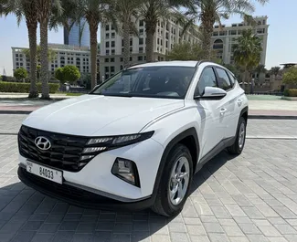Frontansicht eines Mietwagens Hyundai Tucson in Dubai, VAE ✓ Auto Nr.4873. ✓ Automatisch TM ✓ 1 Bewertungen.