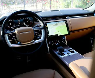 Uthyrning av Range Rover Vogue. Lyx, SUV, Crossover bil för uthyrning i Förenade Arabemiraten ✓ Deposition 1500 AED ✓ Försäkringsalternativ: TPL.