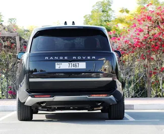 Range Rover Vogue 2023 available for rent in Dubai, with 250 km/day mileage limit.