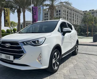 Framvy av en hyrbil JAC S3+ i Dubai, Förenade Arabemiraten ✓ Bil #5129. ✓ Växellåda Automatisk TM ✓ 0 recensioner.