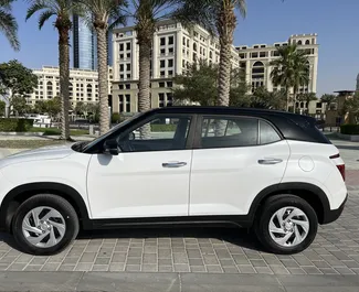 Hyundai Creta 2022 automobilio nuoma JAE, savybės ✓ Benzinas degalai ir 137 arklio galios ➤ Nuo 115 AED per dieną.