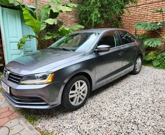 Front view of a rental Volkswagen Jetta in Kutaisi, Georgia ✓ Car #6601. ✓ Automatic TM ✓ 6 reviews.