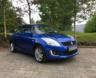 Front view of a rental Suzuki Swift in Ayia Napa, Cyprus ✓ Car #6466. ✓ Automatic TM ✓ 0 reviews.