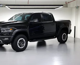 Front view of a rental Dodge Ram TRX in Dubai, UAE ✓ Car #6747. ✓ Automatic TM ✓ 0 reviews.