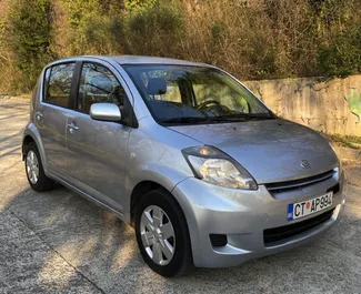 Front view of a rental Daihatsu Sirion in Budva, Montenegro ✓ Car #6580. ✓ Automatic TM ✓ 0 reviews.
