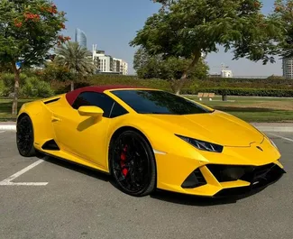 Automobilio nuoma Lamborghini Huracan Evo Cabrio #6802 su Automatinis pavarų dėže Dubajuje, aprūpintas 5,2L varikliu ➤ Iš Akil JAE.
