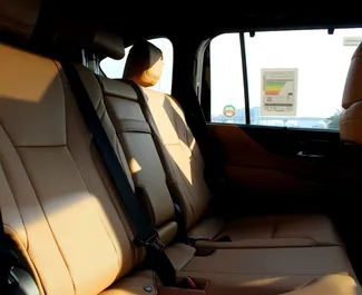 Front view of a rental Lexus LX570 in Dubai, UAE ✓ Car #6800. ✓ Automatic TM ✓ 0 reviews.
