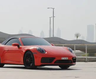 Porsche Carrera 911 S Cabrio 2023 available for rent in Dubai, with 250 km/day mileage limit.