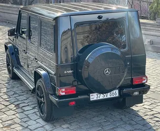 Front view of a rental Mercedes-Benz G500 in Yerevan, Armenia ✓ Car #6766. ✓ Automatic TM ✓ 0 reviews.