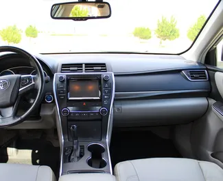 Toyota Camry 2015 available for rent in Tbilisi, with unlimited mileage limit.