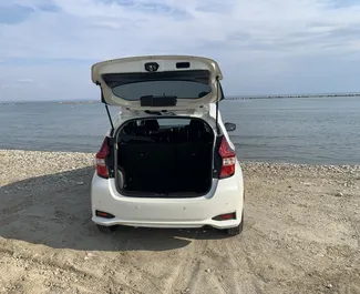 Nissan Note 2019 available for rent in Larnaca, with unlimited mileage limit.
