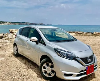 Front view of a rental Nissan Note Medalist in Limassol, Cyprus ✓ Car #6392. ✓ Automatic TM ✓ 0 reviews.
