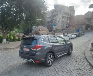 Frontvisning av en leiebil Subaru Forester Limited i Tbilisi, Georgia ✓ Bil #6789. ✓ Automatisk TM ✓ 0 anmeldelser.