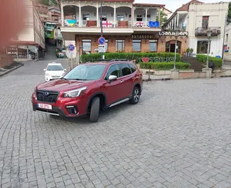 Petrol 2.5L engine of Subaru Forester Limited 2020 for rental in Tbilisi.