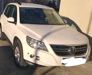 Front view of a rental Volkswagen Tiguan in Durres, Albania ✓ Car #7164. ✓ Manual TM ✓ 0 reviews.