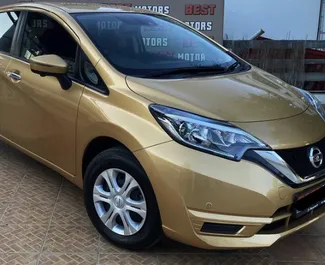 Front view of a rental Nissan Note in Larnaca, Cyprus ✓ Car #6805. ✓ Automatic TM ✓ 0 reviews.