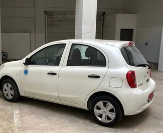 Interior of Nissan March for hire in Cyprus. A Great 5-seater car with a Automatic transmission.