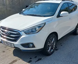 Front view of a rental Hyundai Tucson in Tbilisi, Georgia ✓ Car #7177. ✓ Automatic TM ✓ 1 reviews.