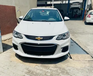 Car Hire Chevrolet Aveo #7097 Automatic in Dubai, equipped with 1.5L engine ➤ From Jose in the UAE.