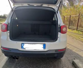 Interior of Volkswagen Tiguan for hire in Albania. A Great 5-seater car with a Manual transmission.