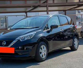 Front view of a rental Nissan Note in Larnaca, Cyprus ✓ Car #7069. ✓ Automatic TM ✓ 0 reviews.