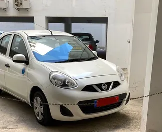 Front view of a rental Nissan March in Larnaca, Cyprus ✓ Car #7157. ✓ Automatic TM ✓ 0 reviews.