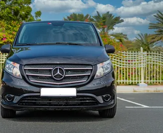 Mercedes-Benz Vito 2019 car hire in the UAE, featuring ✓ Petrol fuel and 180 horsepower ➤ Starting from 370 AED per day.