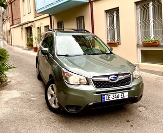 Přední pohled na pronájem Subaru Forester v Tbilisi, Georgia ✓ Auto č. 7167. ✓ Převodovka Automatické TM ✓ Recenze 0.