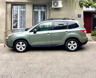 Subaru Forester 2014 car hire in Georgia, featuring ✓ Petrol fuel and 170 horsepower ➤ Starting from 100 GEL per day.