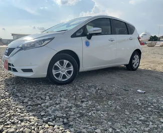 Interior of Nissan Note for hire in Cyprus. A Great 5-seater car with a Automatic transmission.