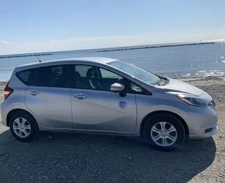 Front view of a rental Nissan Note in Larnaca, Cyprus ✓ Car #7070. ✓ Automatic TM ✓ 0 reviews.