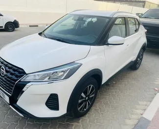 Front view of a rental Nissan Kicks in Dubai, UAE ✓ Car #7095. ✓ Automatic TM ✓ 2 reviews.