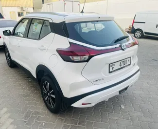 Nissan Kicks rental. Economy, Comfort, Crossover Car for Renting in the UAE ✓ Deposit of 1000 AED ✓ TPL, CDW insurance options.